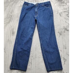 KingSize Jeans Mens 38X30.5* Hemmed Blue Straight Leg Cotton Denim Workwear